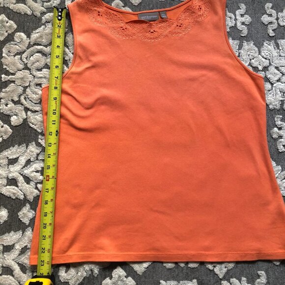 Croft & Barrow, Orange, sleeveless, tank top, Size: PXL (Petite Extra Large) - Picture 8 of 8